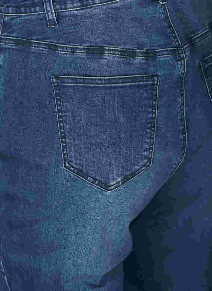 Jeans with an extra high waist, Blue denim, Packshot image number 3
