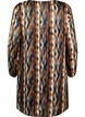 Long-sleeved dress with V-neck and print, Earthy Zig Zag, Packshot image number 1