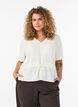 Blouse with texture and a tie-waist, Vanilla, Model image number 0