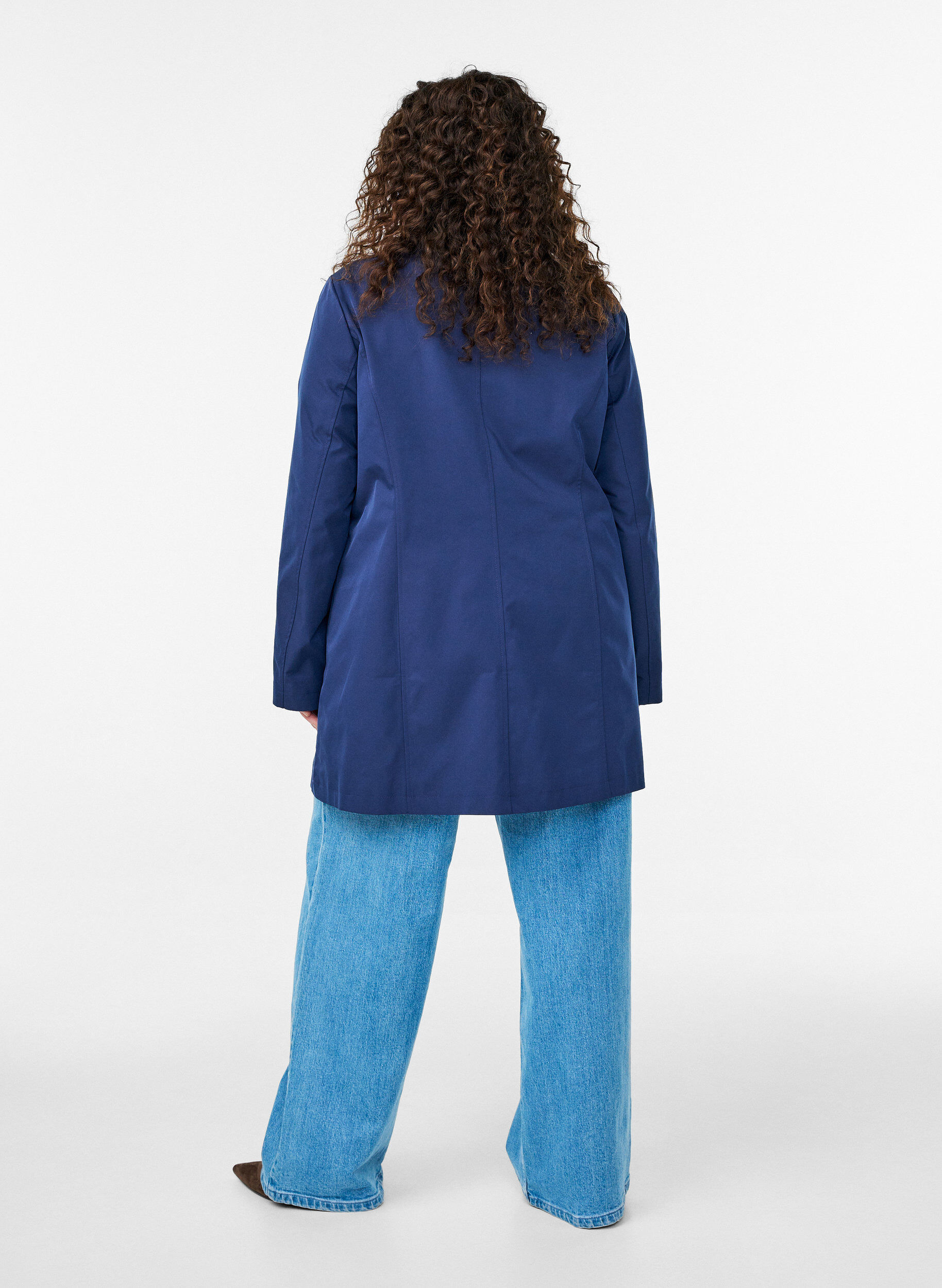 Zizzifashion Transitional jacket with pockets and a high collar, Blue, Model image number 2