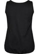 Tank top in organic cotton with V-neck and buttons, Black, Packshot image number 1