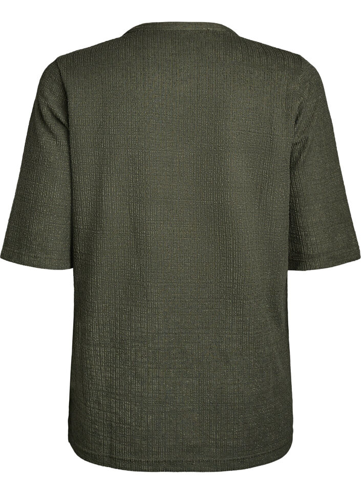 Structured blouse with V-neckline, Thyme, Packshot image number 1