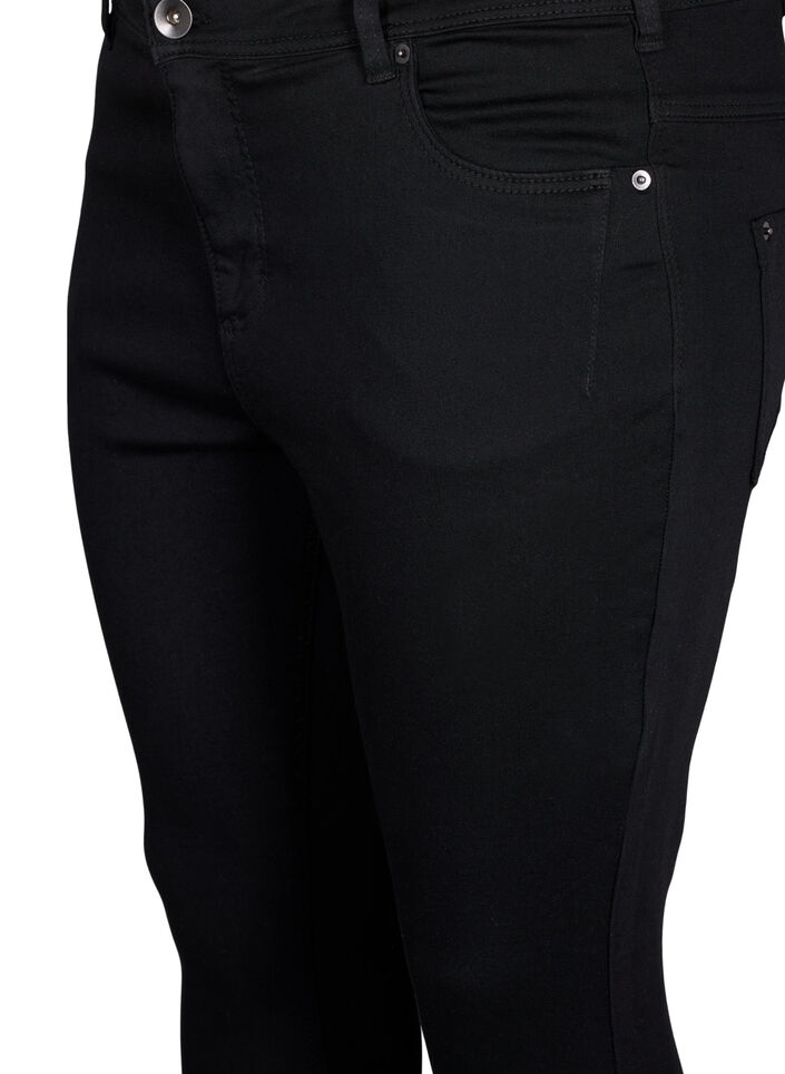 Cropped Amy jeans with a zip, Black, Packshot image number 2