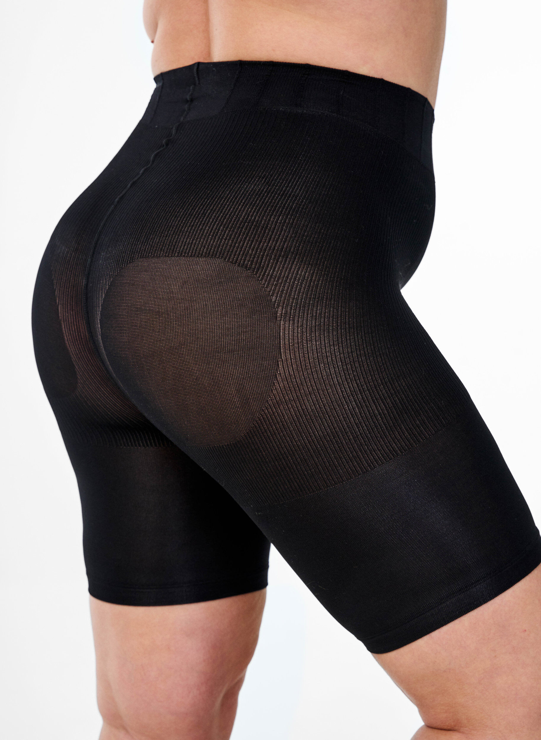 Zizzifashion2-pack push-up shorts in 60 denier with shaping effect, Black, Packshot image number 3
