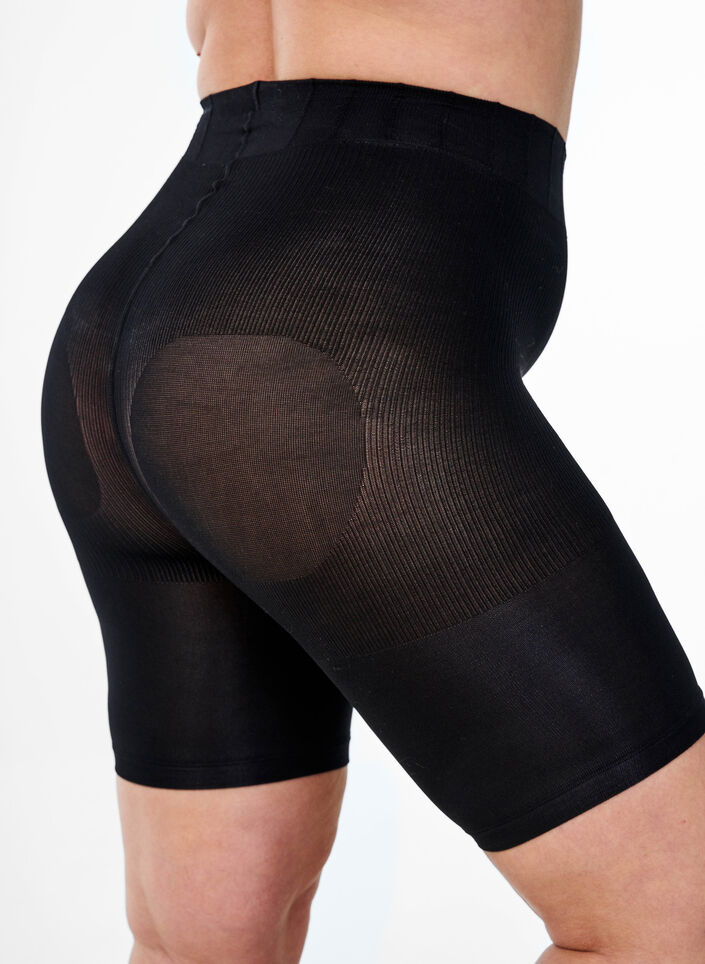 2-pack push-up shorts in 60 denier with shaping effect, Black, Packshot image number 3