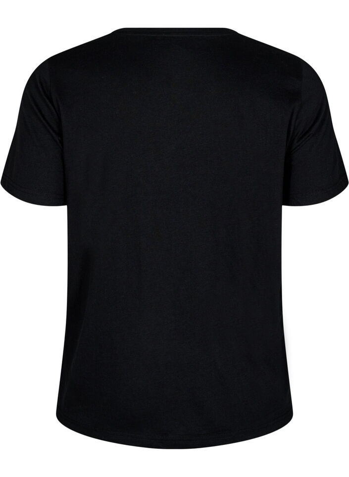 FLASH - T-shirt with motif, Black, Packshot image number 1