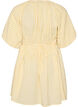 Short small check dress with balloon sleeves, Yellow, Packshot image number 1