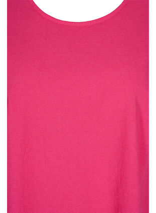 Sleeveless top in cotton, Beetroot Purple, Packshot image number 2