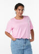 T-shirt with TENCEL&trade; Lyocell and stripes, Pink, Model image number 0