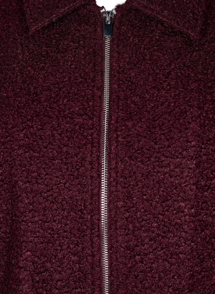 Short jacket with zipper, Dark Bordeaux, Packshot image number 2