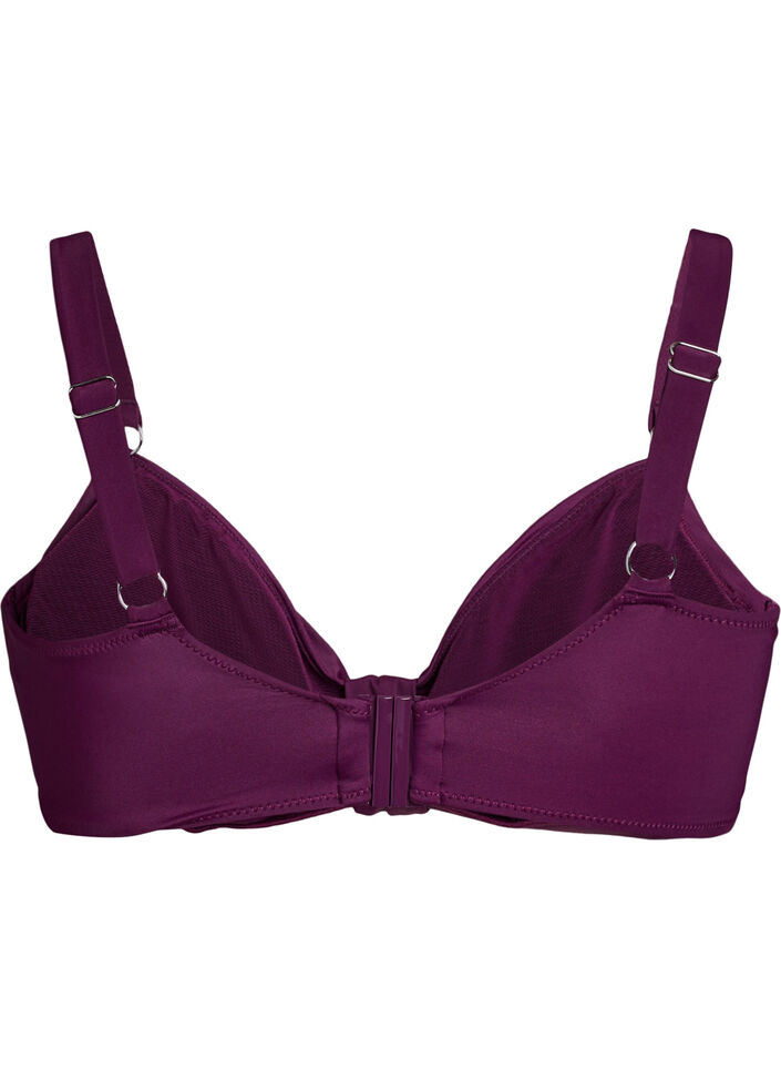 Bikini top with underwire and knot detail, Purple, Packshot image number 1