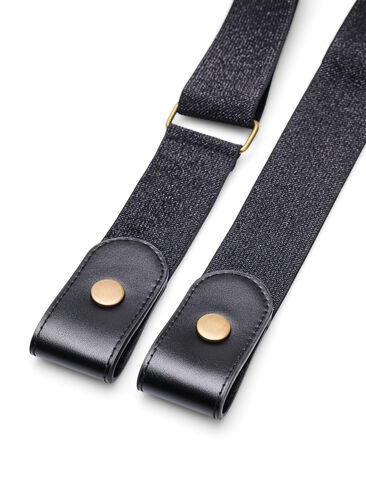 Elastic belt with lurex, Black, Packshot image number 1