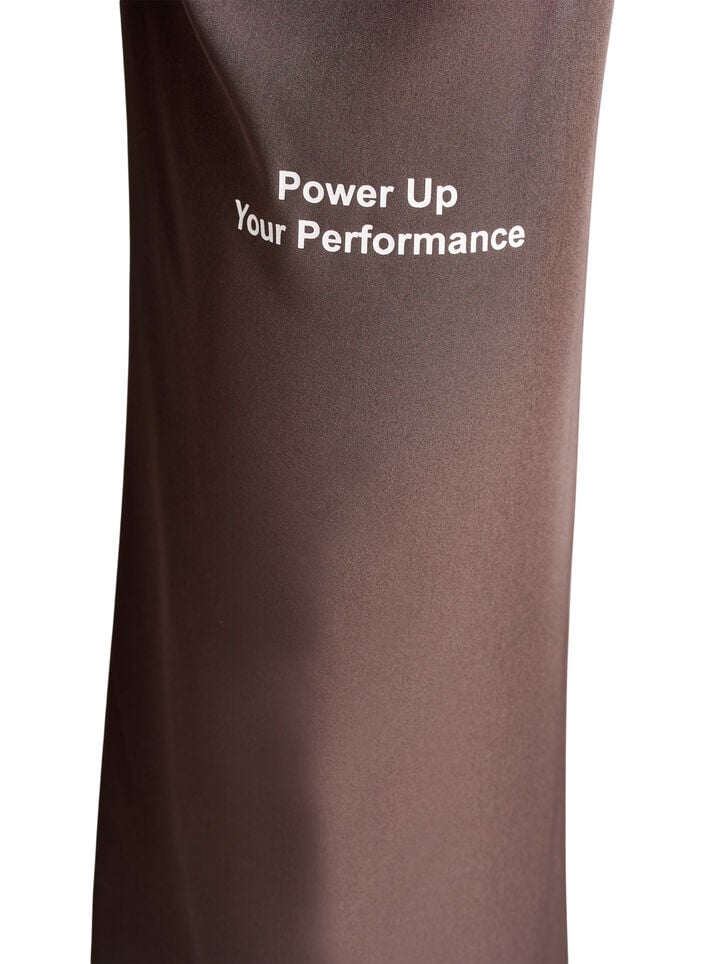 Sporty trousers with a high waist and straight legs, Brown, Packshot