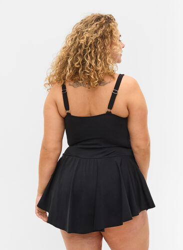 Swim dress with skirt, Black, Model image number 1