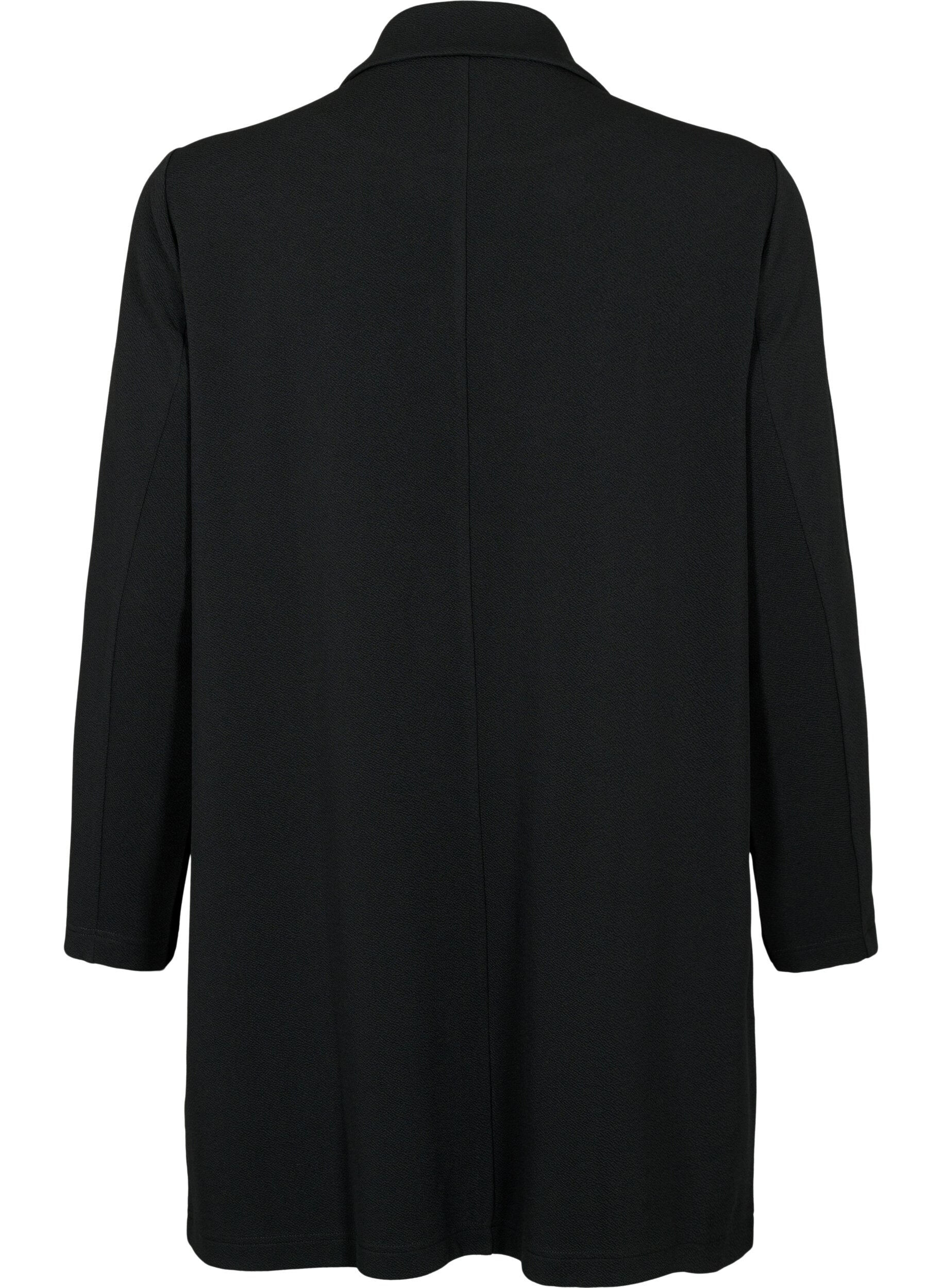 ZizzifashionLong blazer with pockets, Black, Packshot image number 1