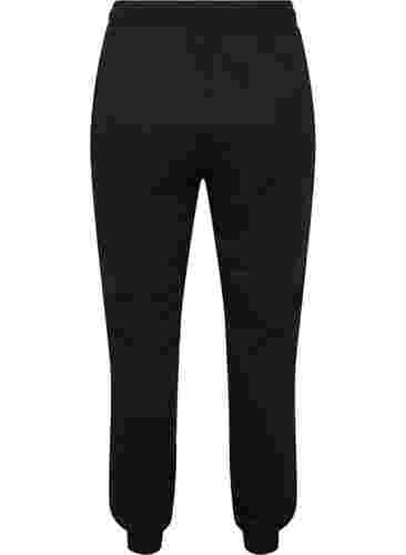 Sweatpants with tie string and pockets, Black, Packshot image number 1