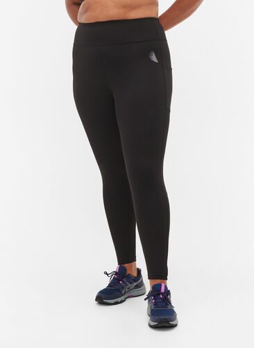 CORE, POCKET TIGHTS - Workout Leggings with side pocket, Black, Model image number 0