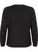 Knitted cardigan with beads, Black White Pearls, Packshot image number 1