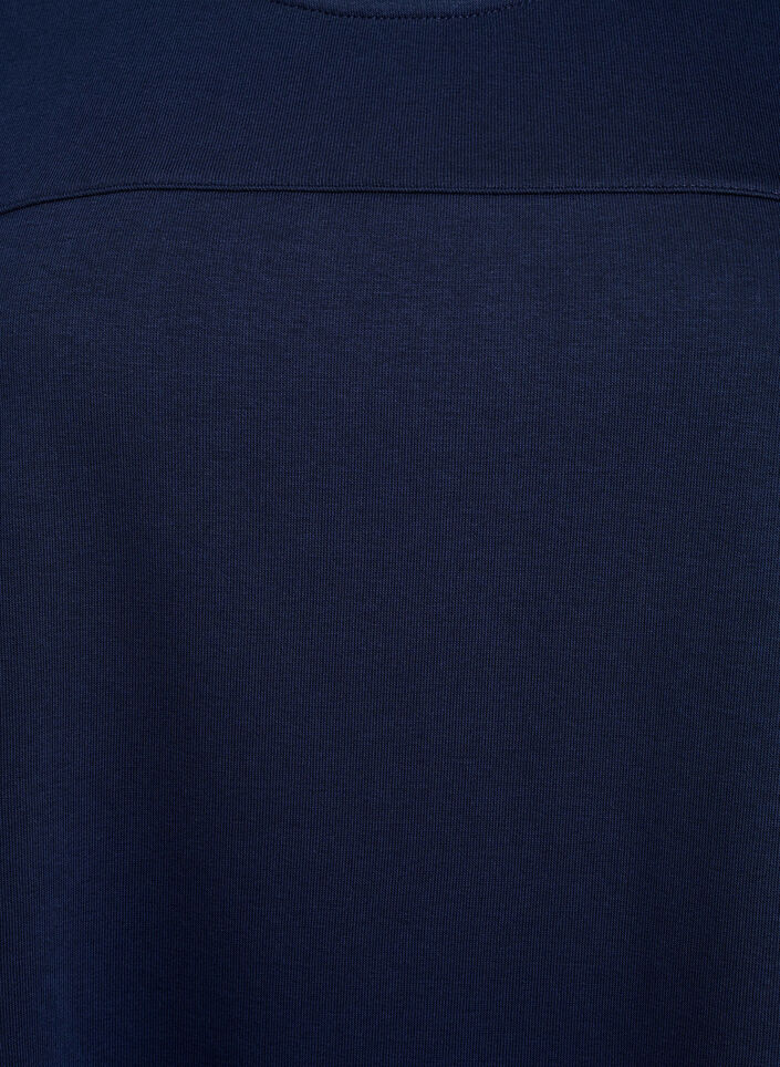 Jersey dress with short sleeves and pockets, Blue, Packshot image number 2