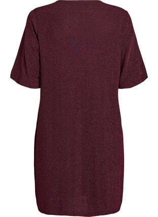 Short dress with a glitter pattern - Dark Bordeaux - Sz. 40-64 - Zizzifashion Short dress with a glitter pattern - Dark Bordeaux - Sz. 40-64 - Zizzifashion
