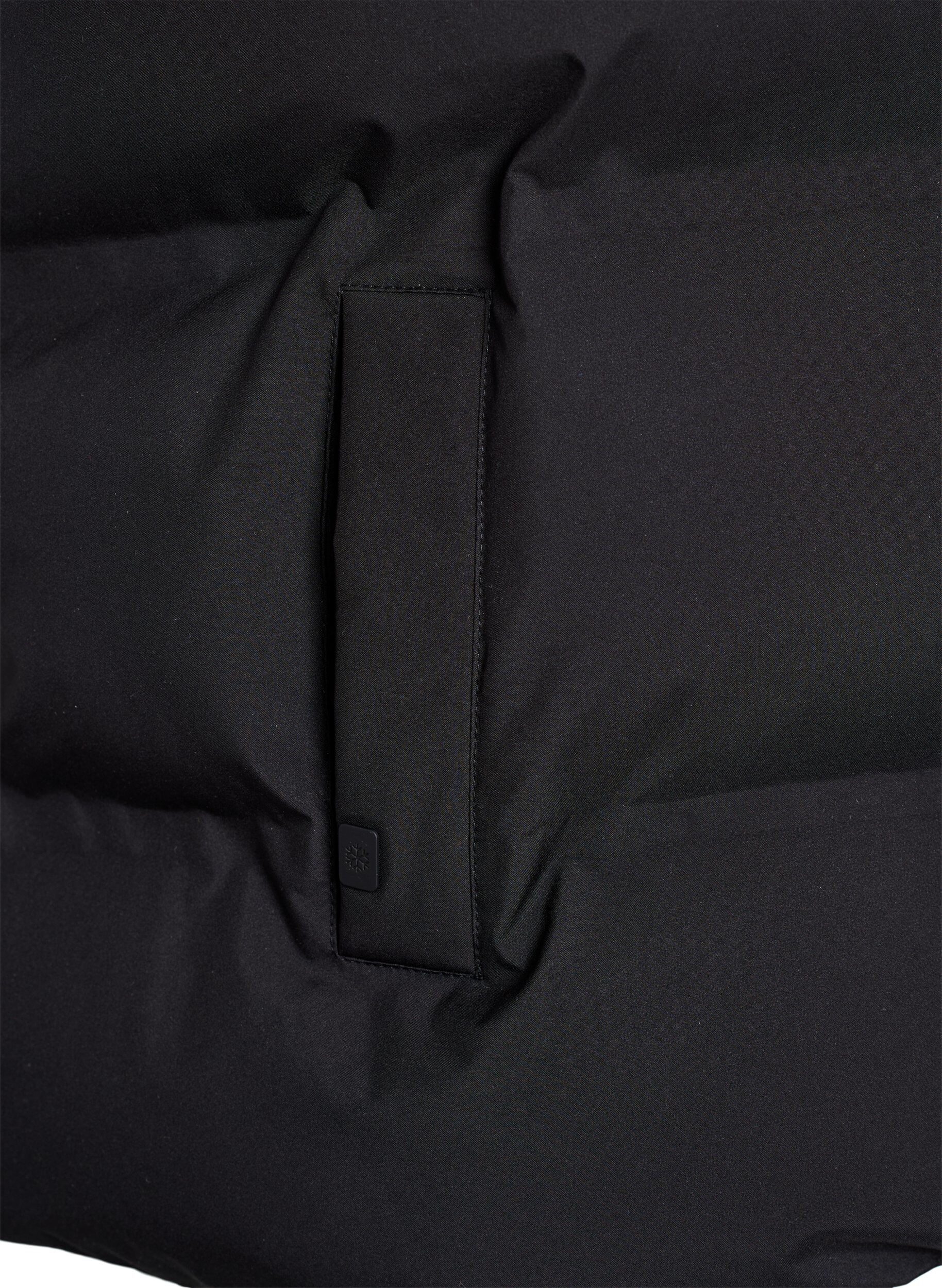 ZizzifashionShort puff vest with high collar, Black, Packshot image number 3