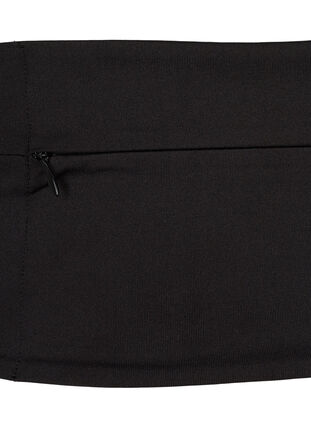Running belt with pockets and zips, Black, Packshot image number 3