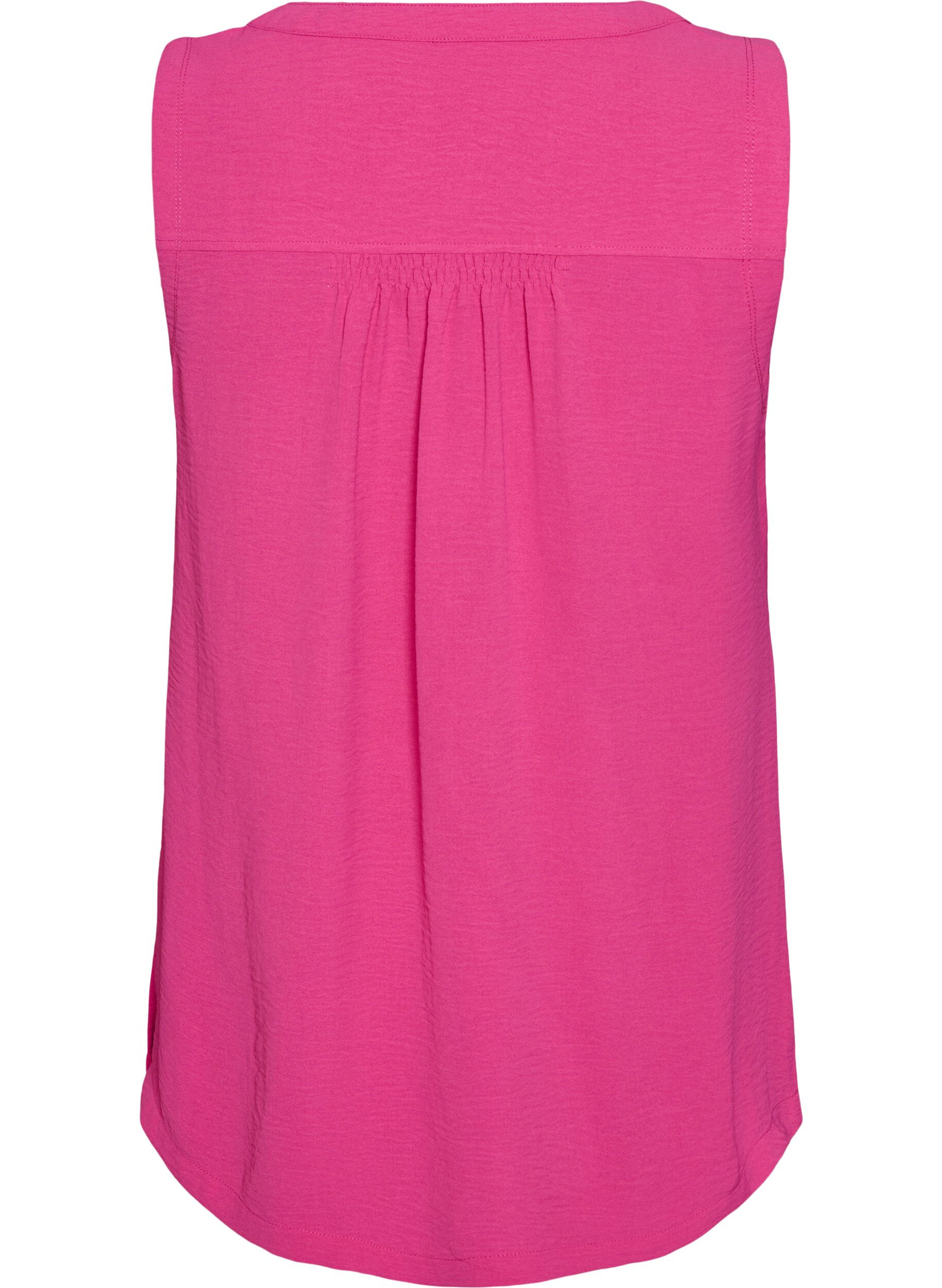 ZizzifashionSleeveless top with wrinkle details, Rose, Packshot image number 1