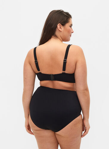 High waisted bikini bottom, Black, Model image number 1