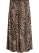 Viscose maxi skirt with smocking, Brown, Packshot image number 0