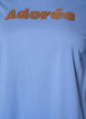 Organic cotton T-shirt with front print, Blue, Packshot image number 2