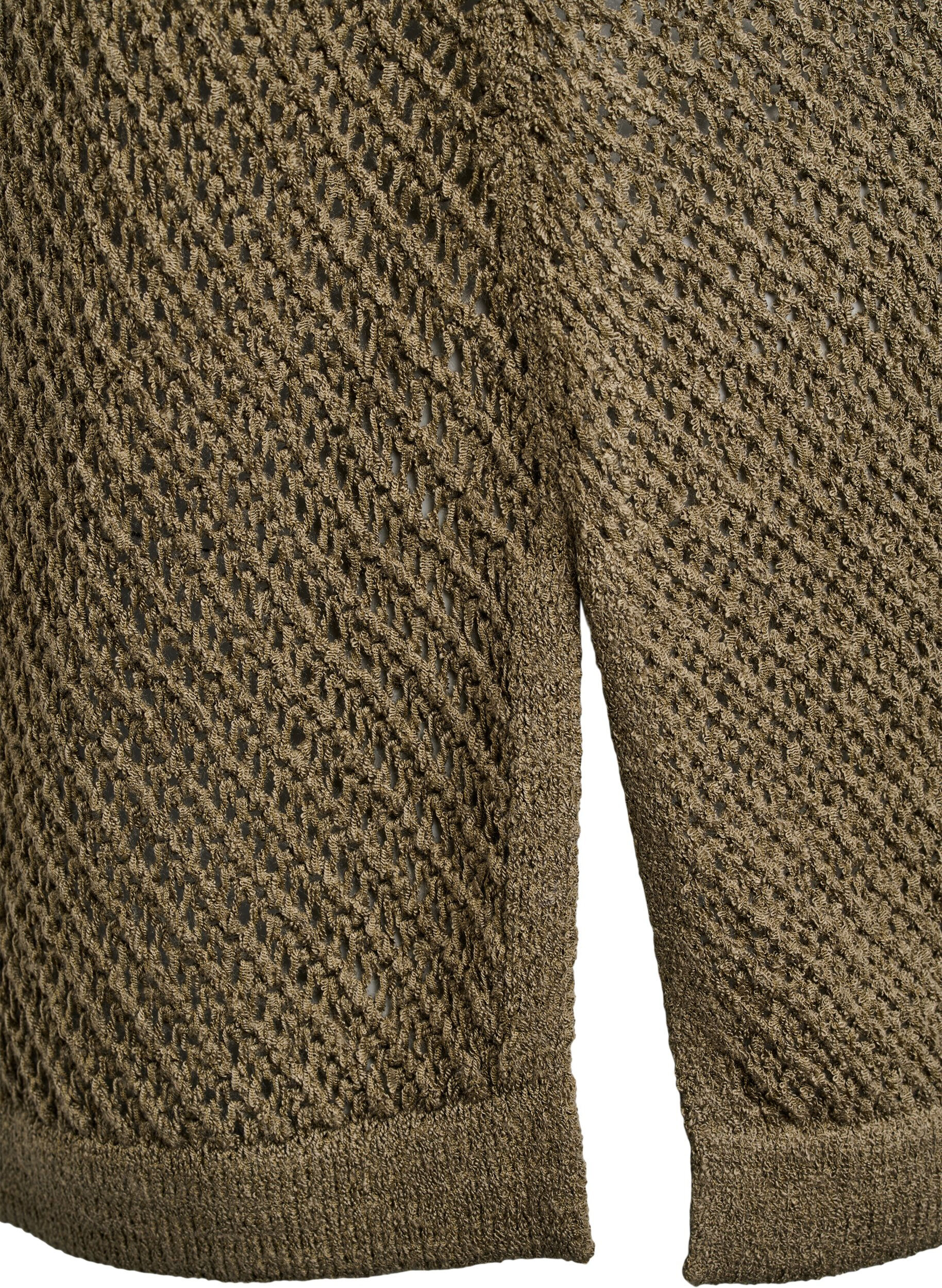 Zizzifashion FLASH - Sleeveless knitted top with v-neck, Green, Packshot image number 3