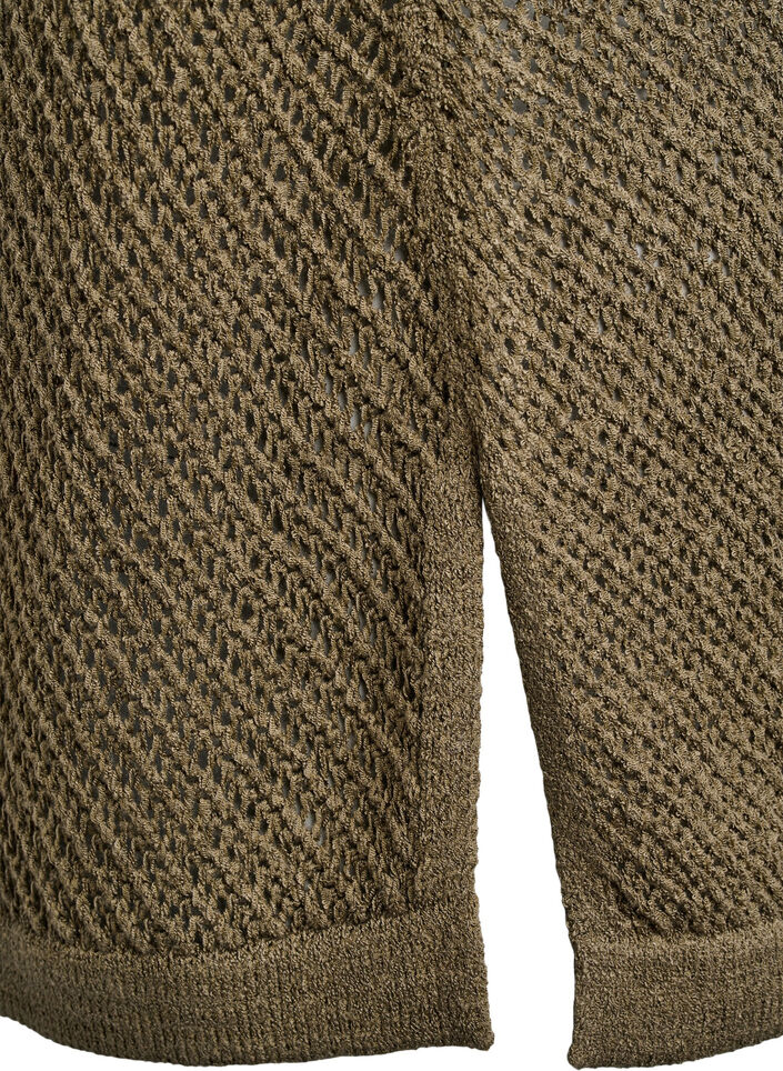 FLASH - Sleeveless knitted top with v-neck, Green, Packshot image number 3