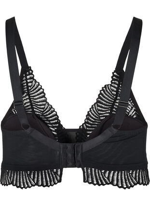 Soft padded, lacy bra, Black, Packshot image number 1