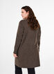 Ribbed Knit Cardigan with Pockets, Brown, Model image number 2