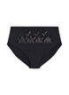 Microfiber briefs with floral embroidery, Black, Packshot image number 0
