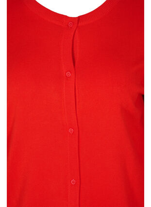 Knitted cardigan with buttons in viscose mix, Fiery Red, Packshot image number 2