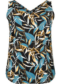 Printed top with v-neck (GRS)