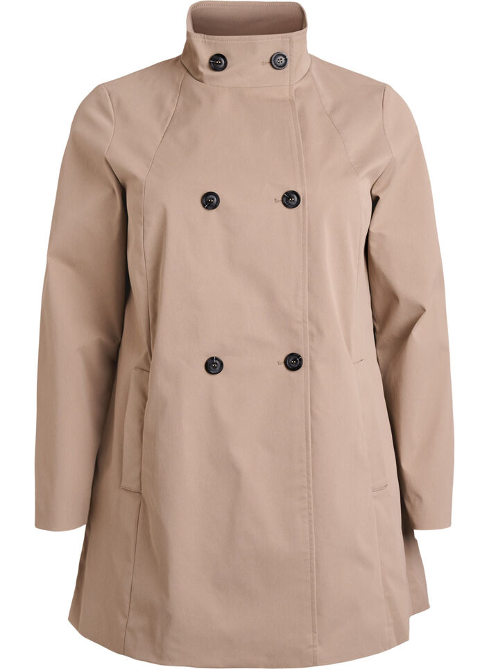Water-repellent A-line spring jacket, Grey, Packshot image number 0