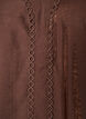 Viscose blouse with V-neck and decorative details, Brown, Packshot image number 2