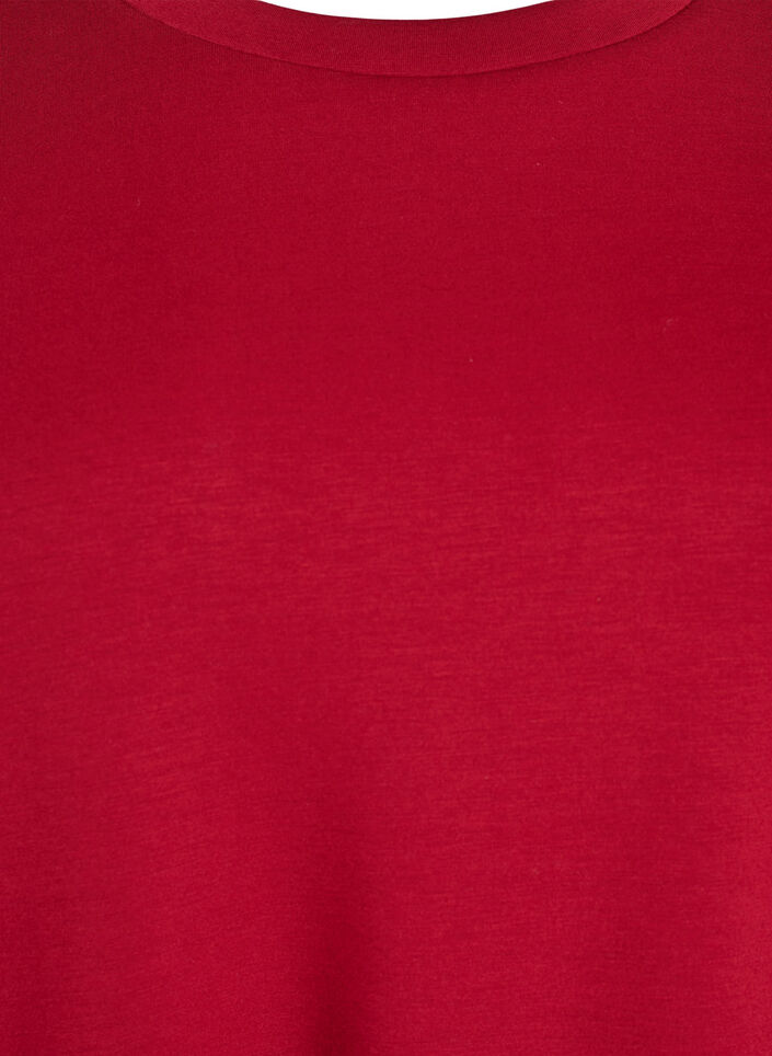 Short loose-fit t-shirt in a modal blend, Red, Packshot image number 2