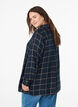 Checked oversized cotton shirt, Blue, Model image number 2