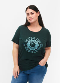Cotton T-shirt with print, Scarab W. Org. Love, Model