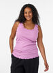 Top with lace trim, Purple, Model image number 0