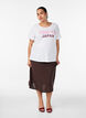 T-shirt with motif, White, Model image number 1