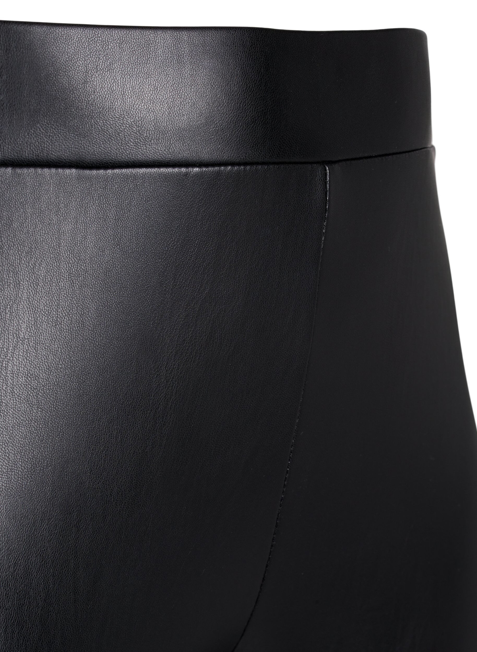 Zizzifashion Coated leggings with a brushed inside, Black, Packshot image number 2