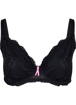 Support the breasts - underwire bra with pockets for padding, Black, Packshot image number 0