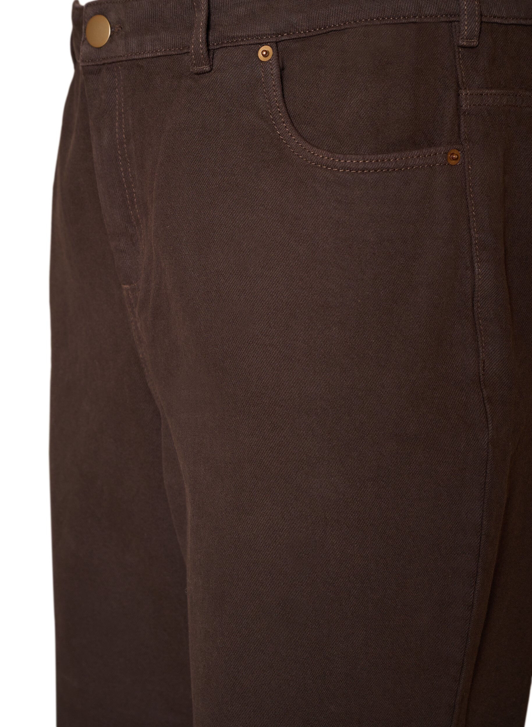 ZizzifashionColoured Kiana straight fit jeans, Brown, Packshot image number 2
