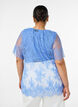 Short-sleeved lace blouse with tie-fastening, Purple, Model image number 2
