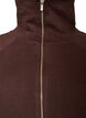 Sweat cardigan with high collar and zip, Brown, Packshot image number 2