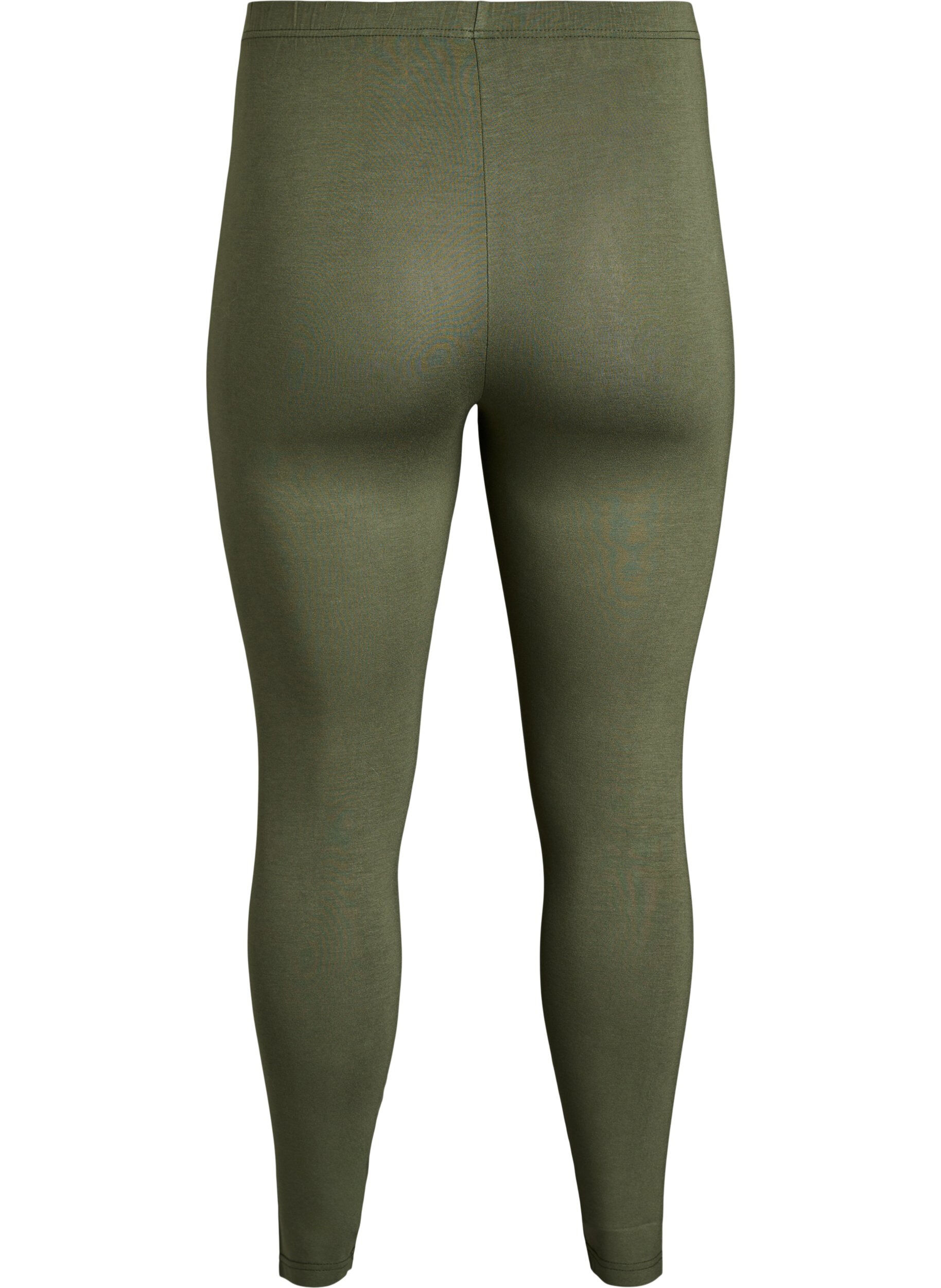 ZizzifashionBasic leggings with extra length, Green, Packshot image number 1